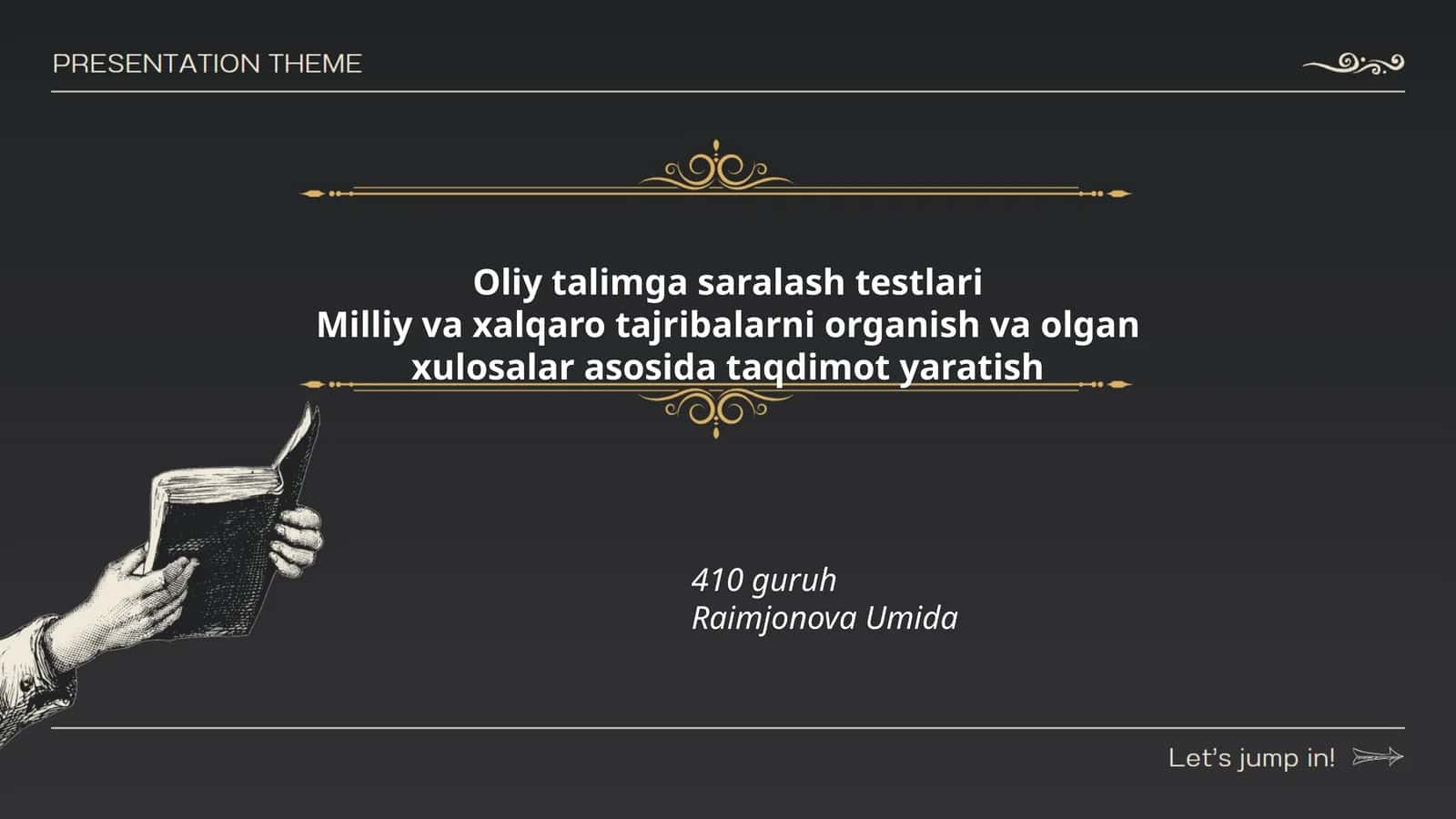 Oliy talimga saralash testlari