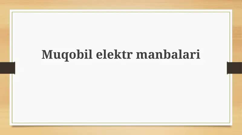 Muqobilelektrmanbalari