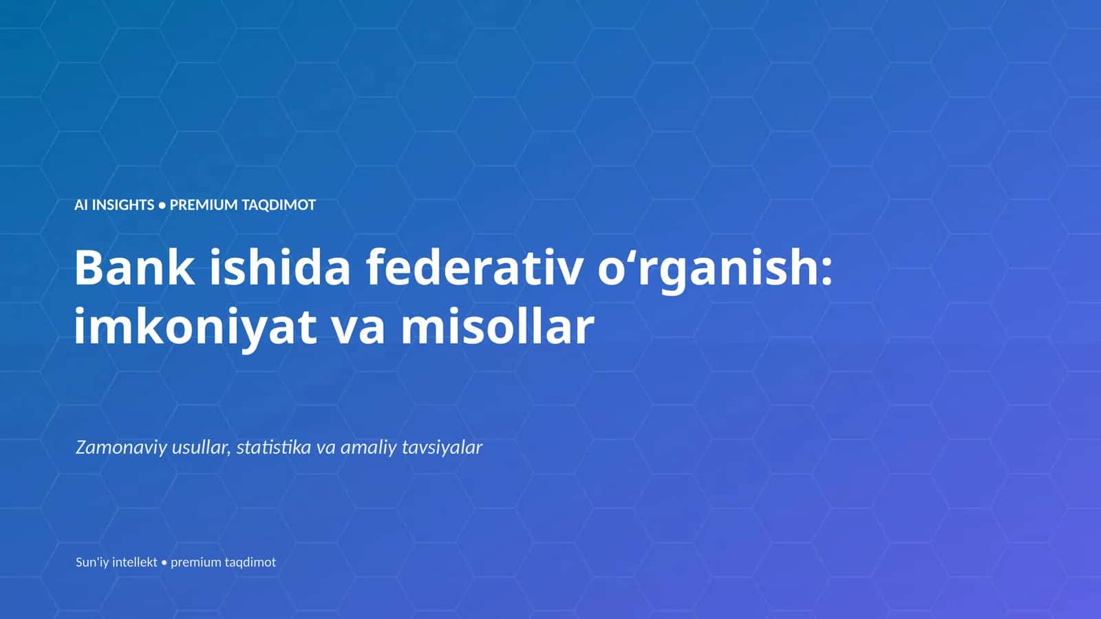 AI INSIGHTS • PREMIUM TAQDIMOT
