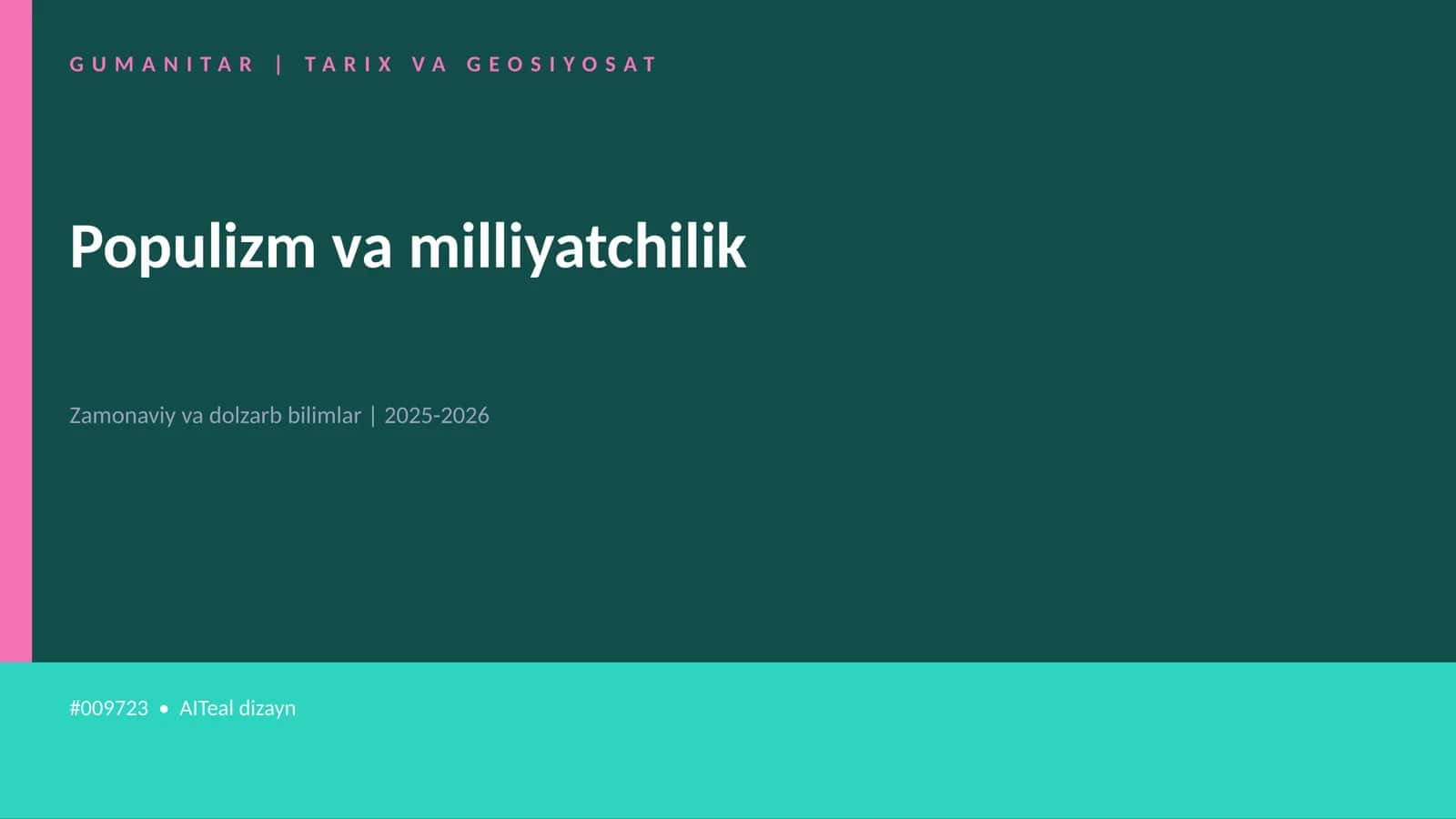 Populizm va milliyatchilik
