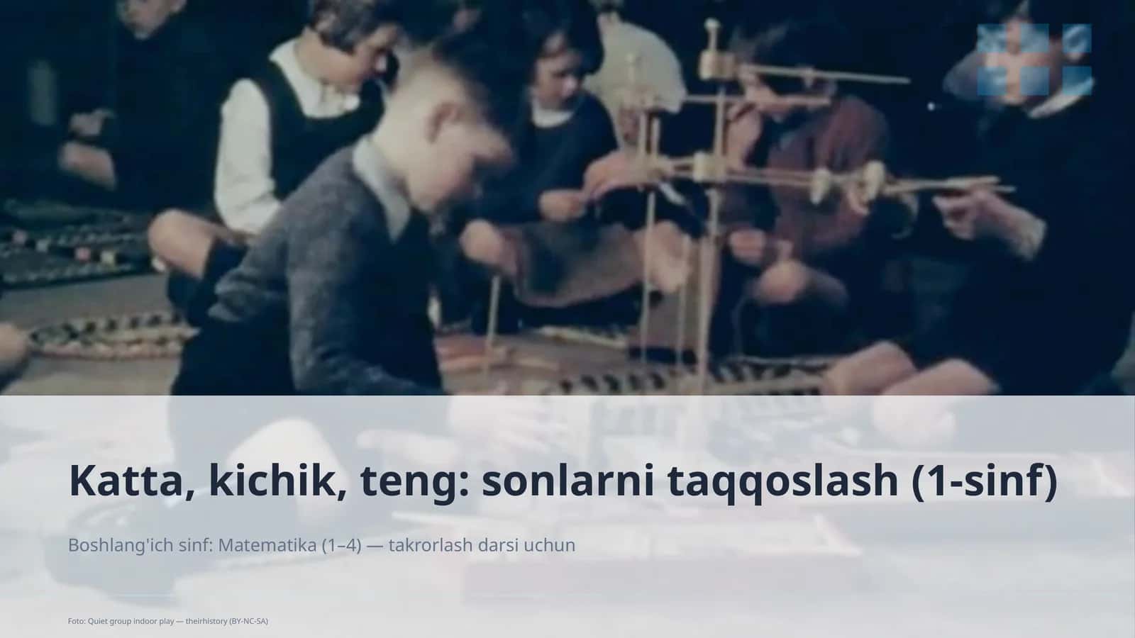 Katta, kichik, teng: sonlarni taqqoslash (1-sinf)