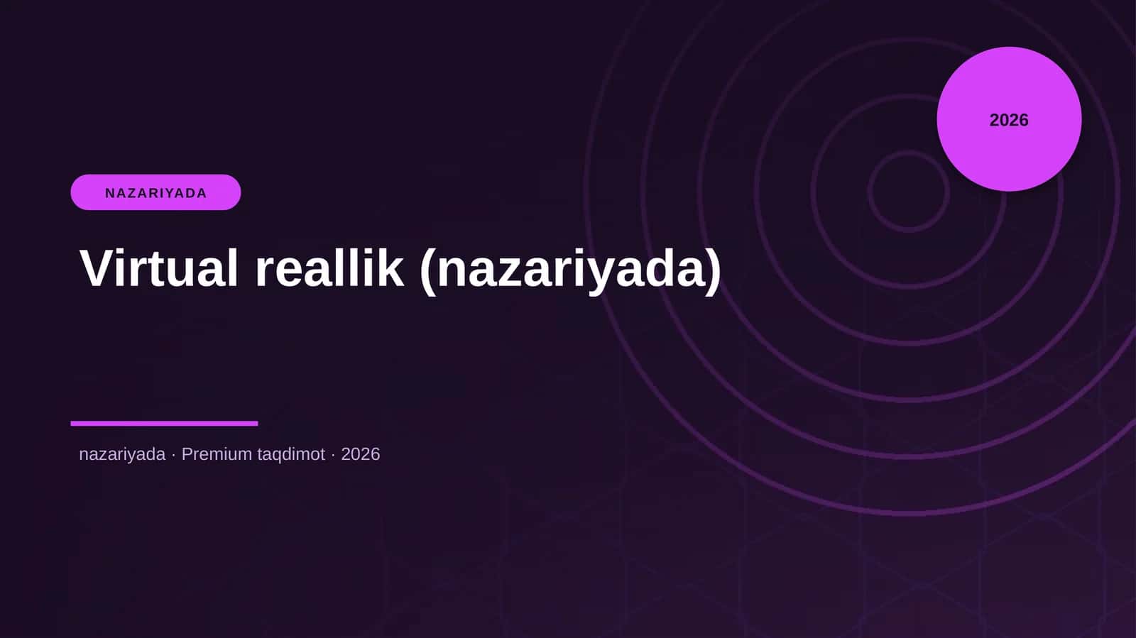 Virtual reallik (nazariyada)