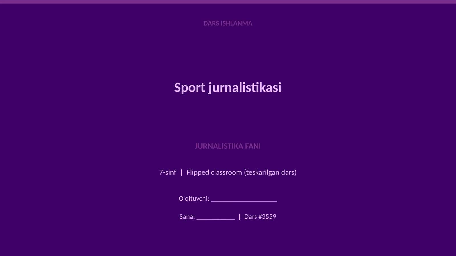 Sport jurnalistikasi