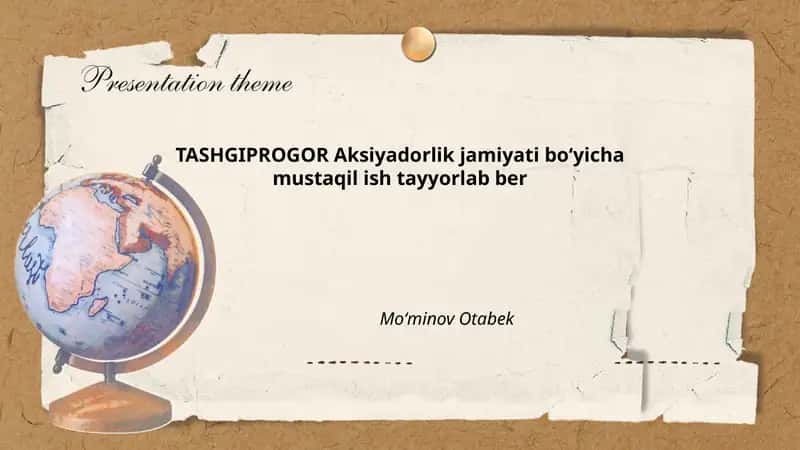 TASHGIPROGOR Aksiyadorlik jamiyati
