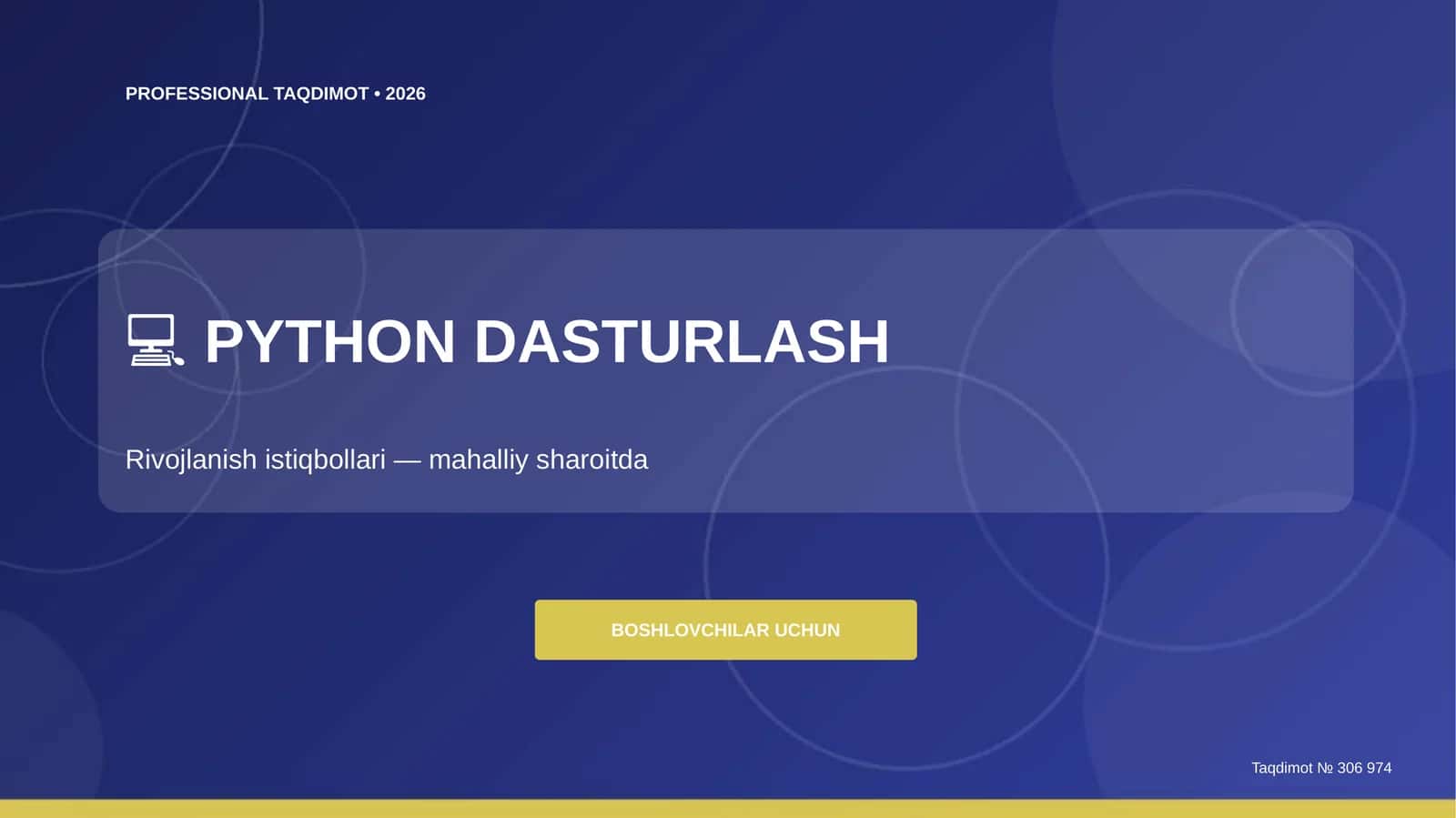 PYTHON DASTURLASH