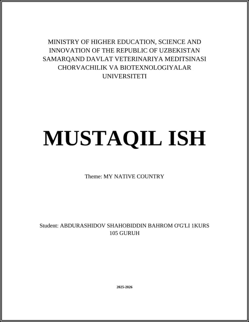 My Native Country