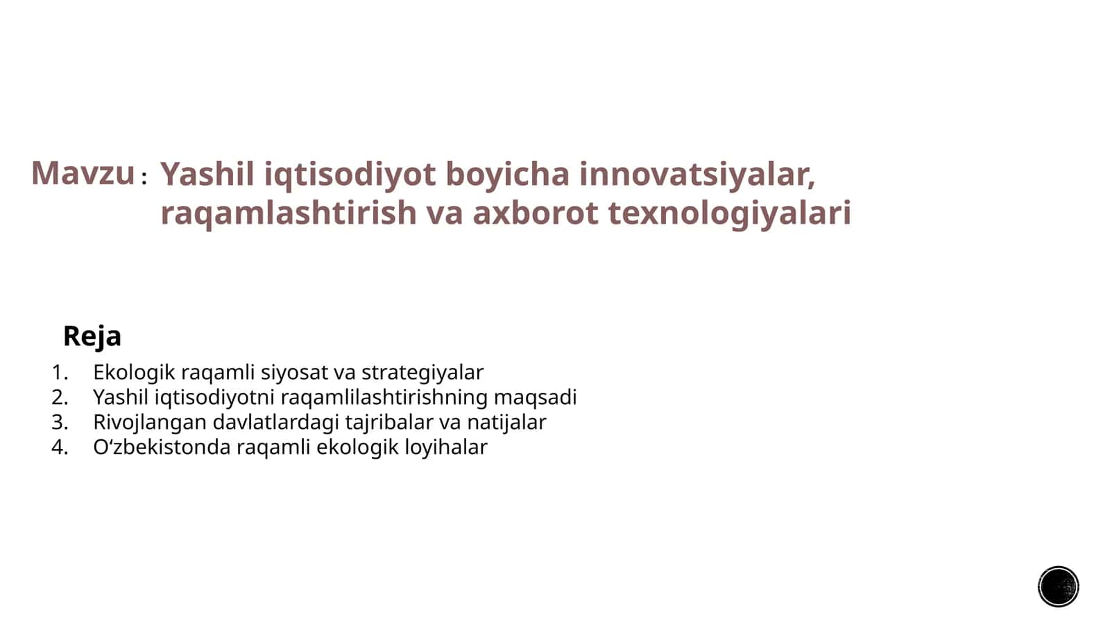 Ekologikraqamli siyosat vastrategiyalar
