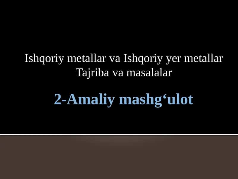 Ishqoriy metallar va Ishqoriy yer metallar