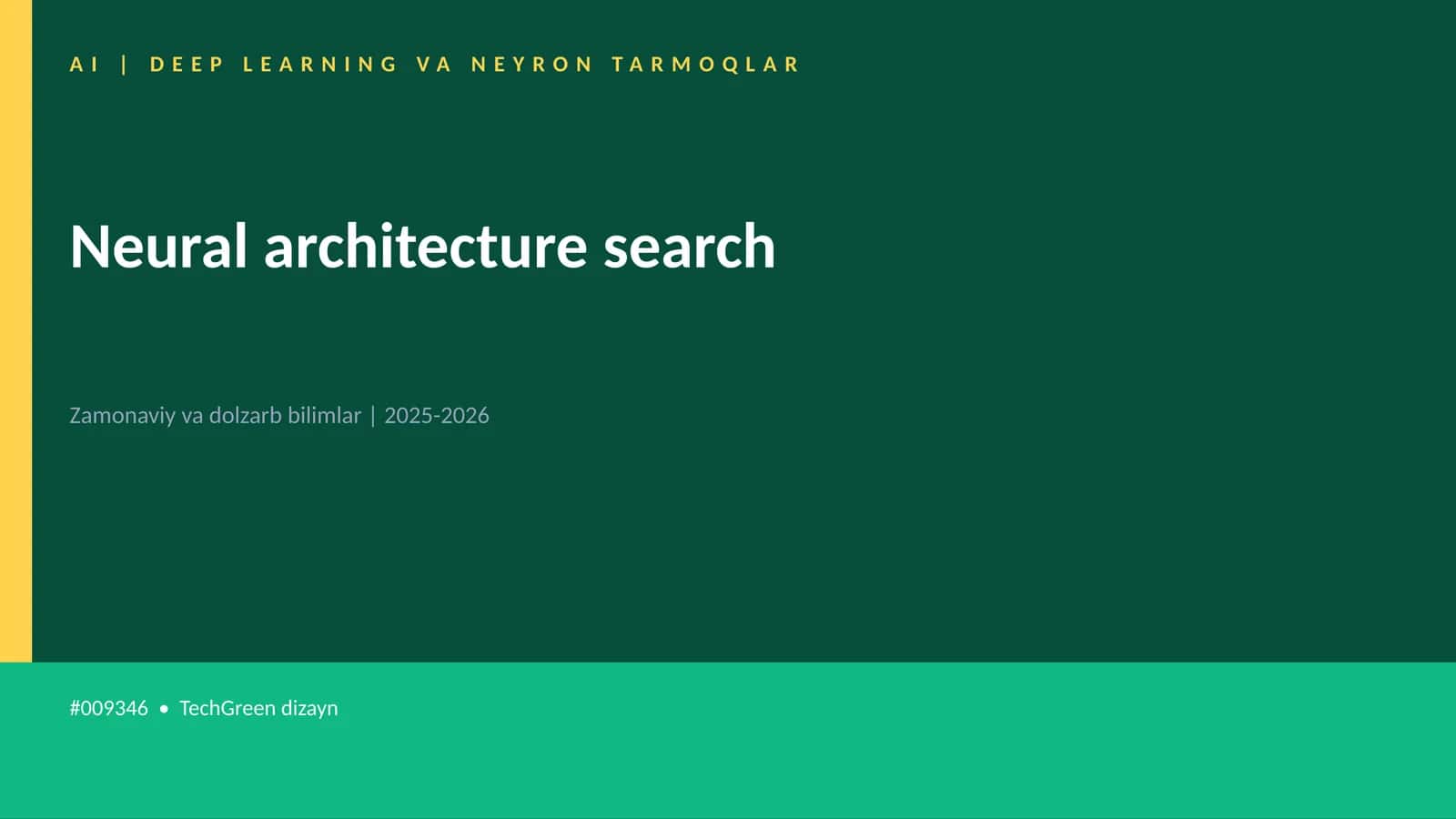 AI | DEEP LEARNING VA NEYRON TARMOQLAR