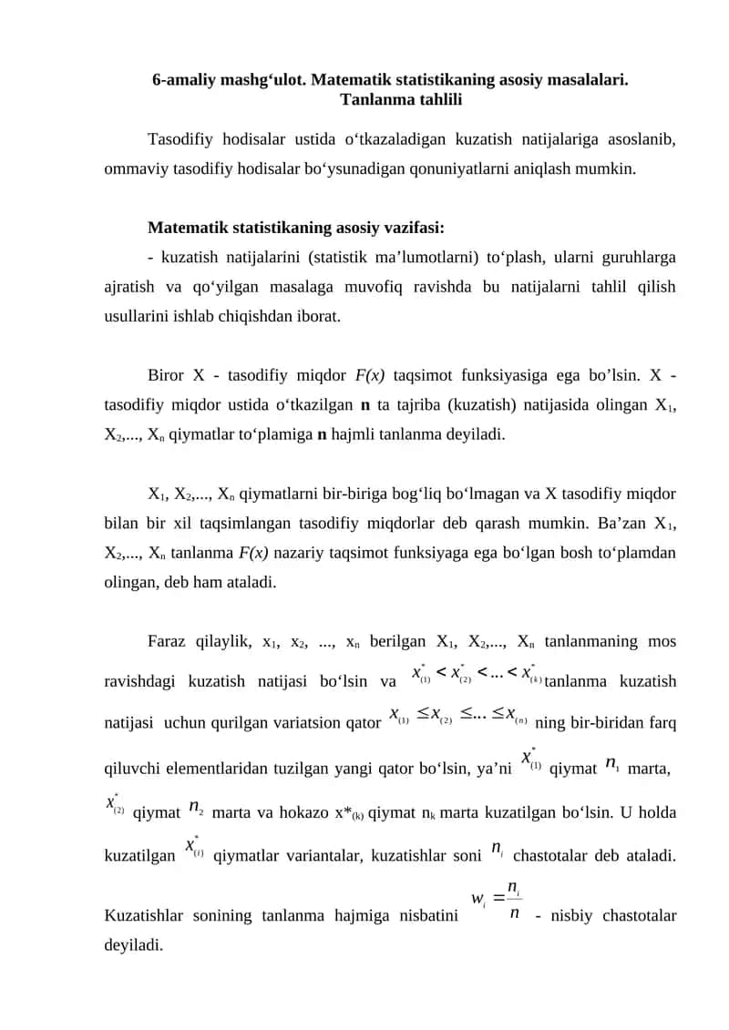 Matematik statistika