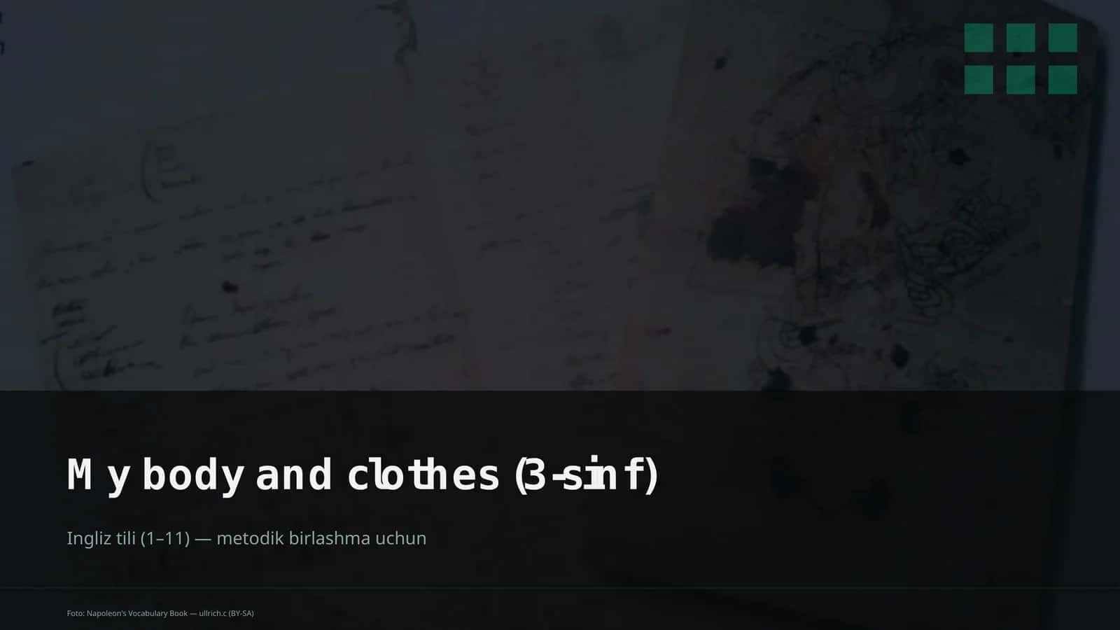 My body and clothes (3-sinf)