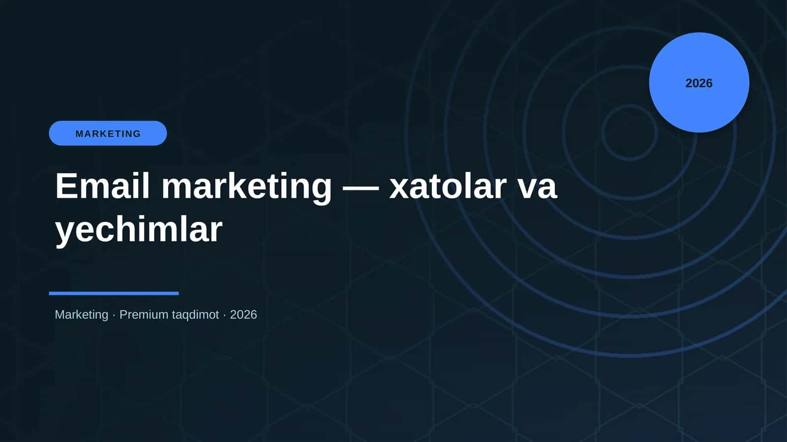 Email marketing — xatolar va yechimlar