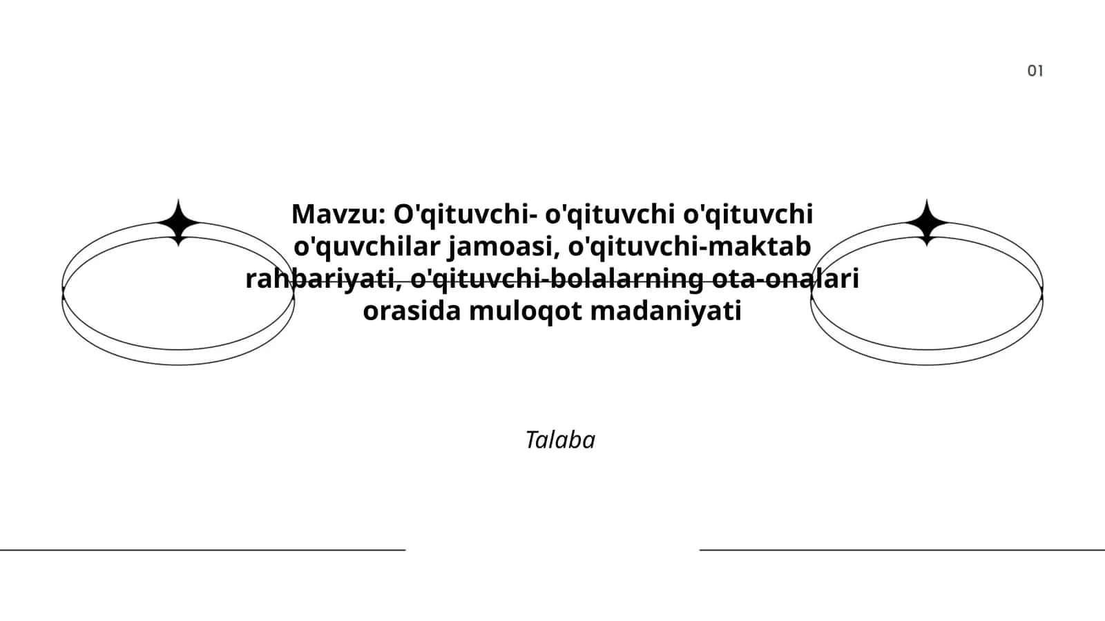 O'qituvchi‑o'qituvchi professional muloqot madaniyati