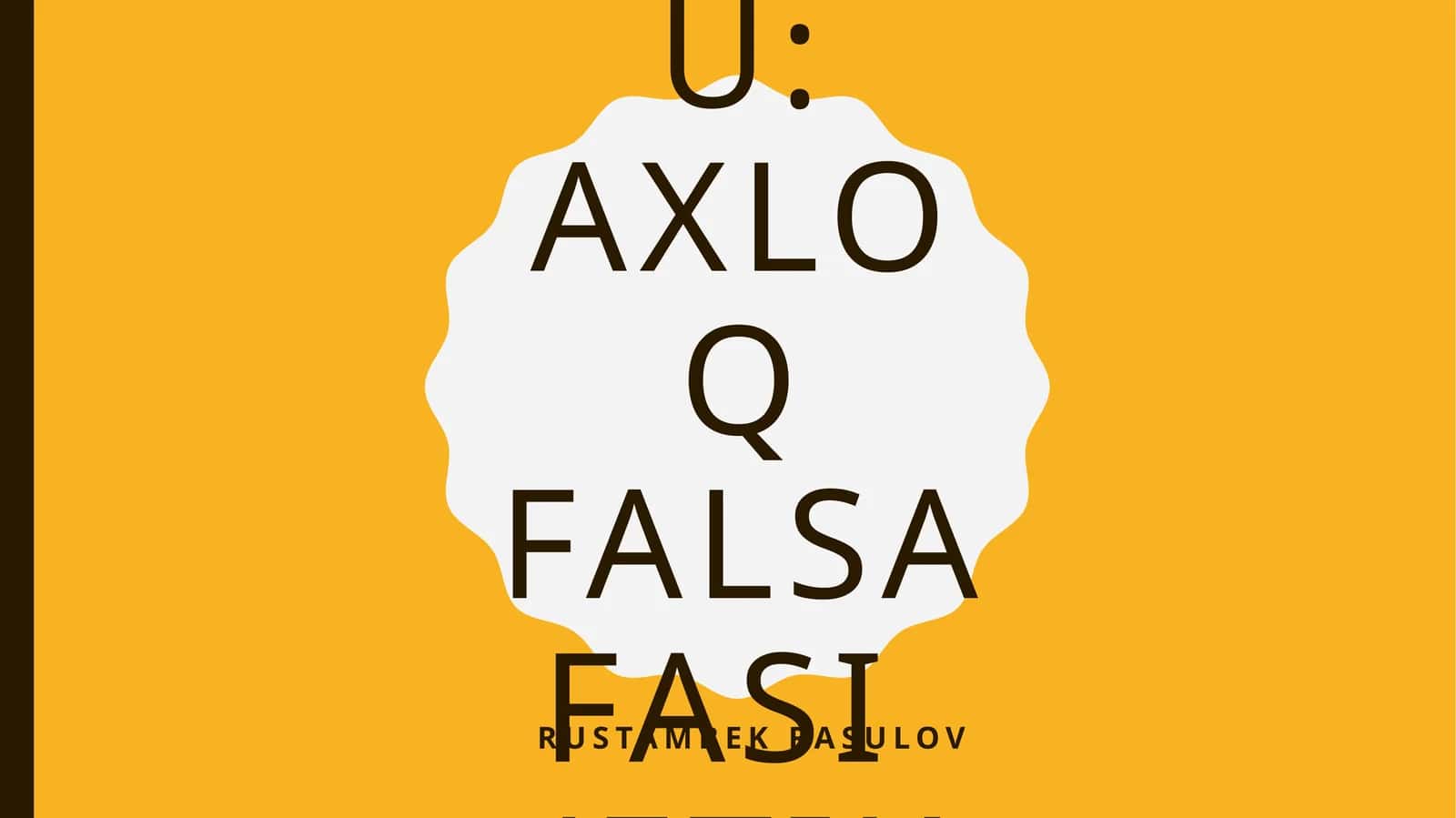 Axloq falsafasi(etika)