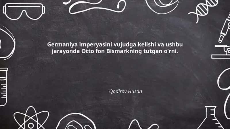Otto fon Bismarkning osmonga tegishi