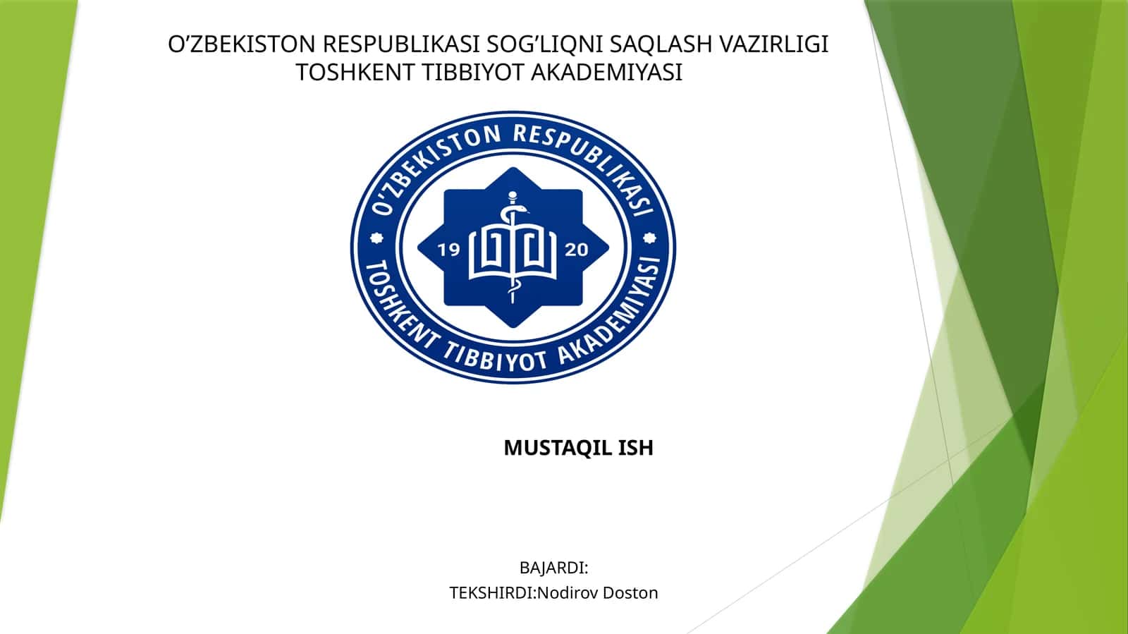 TIMUSDAGI T-LIMFOTSITLARNING YETILISH JARAYONI