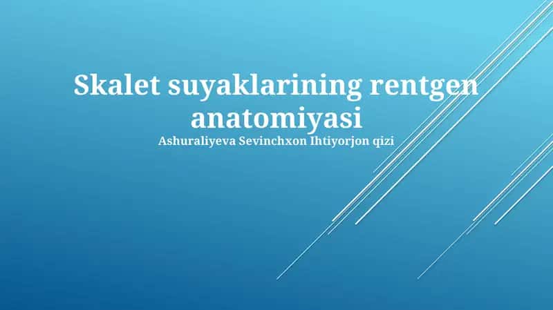 Skalet suyaklarining rentgen anatomiyasi