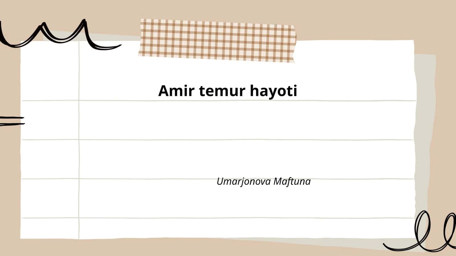 Amir Temur hayoti