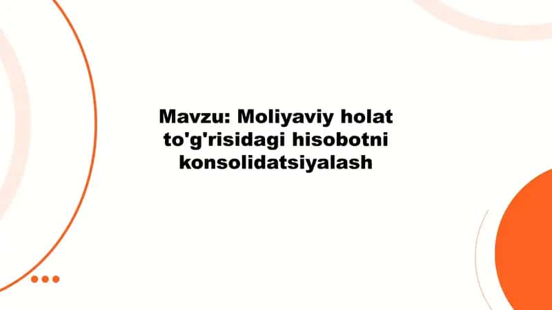 Moliyaviy hisobot tushunchasi