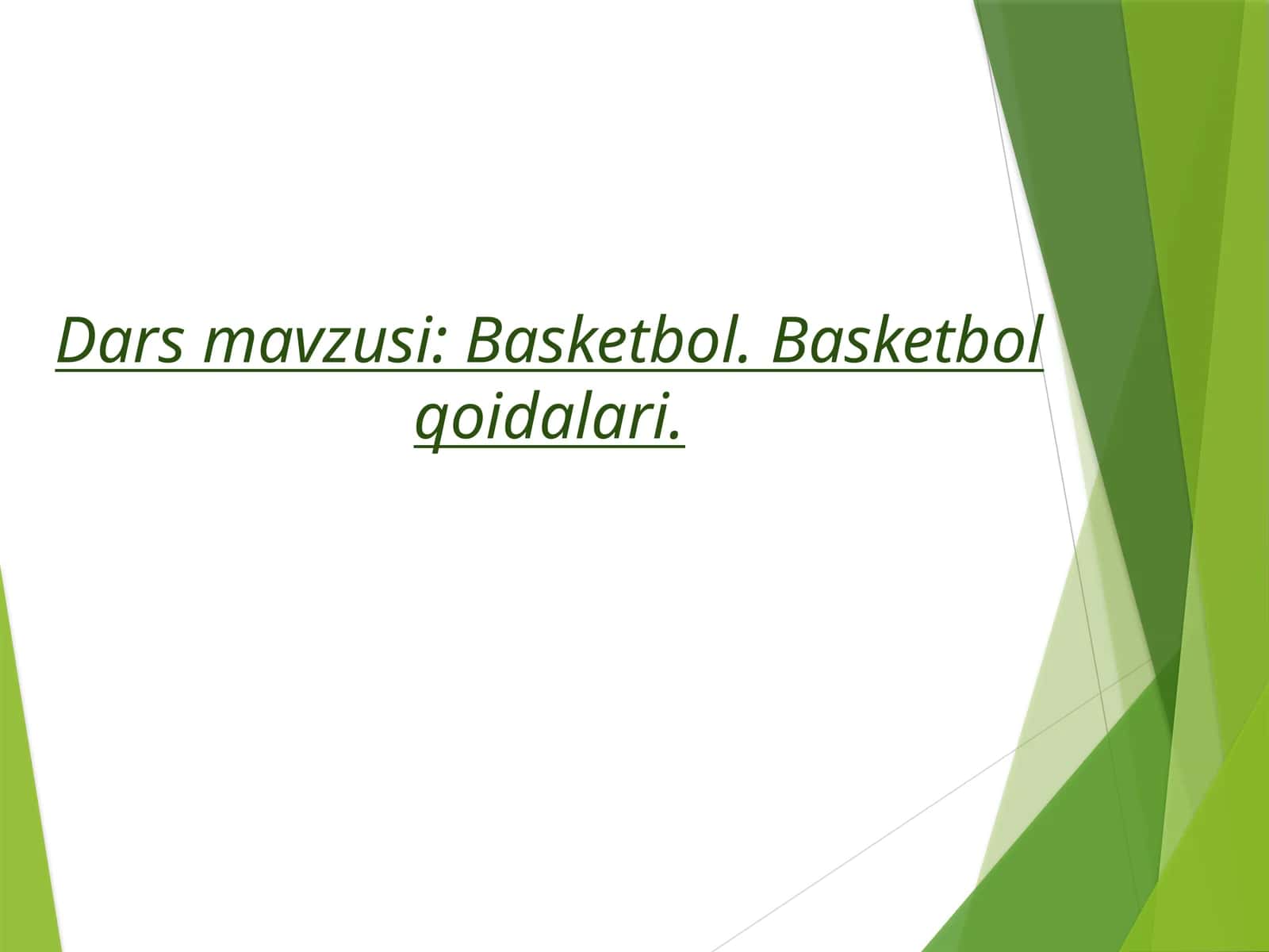 Basketbol.Basketbol qoidalari