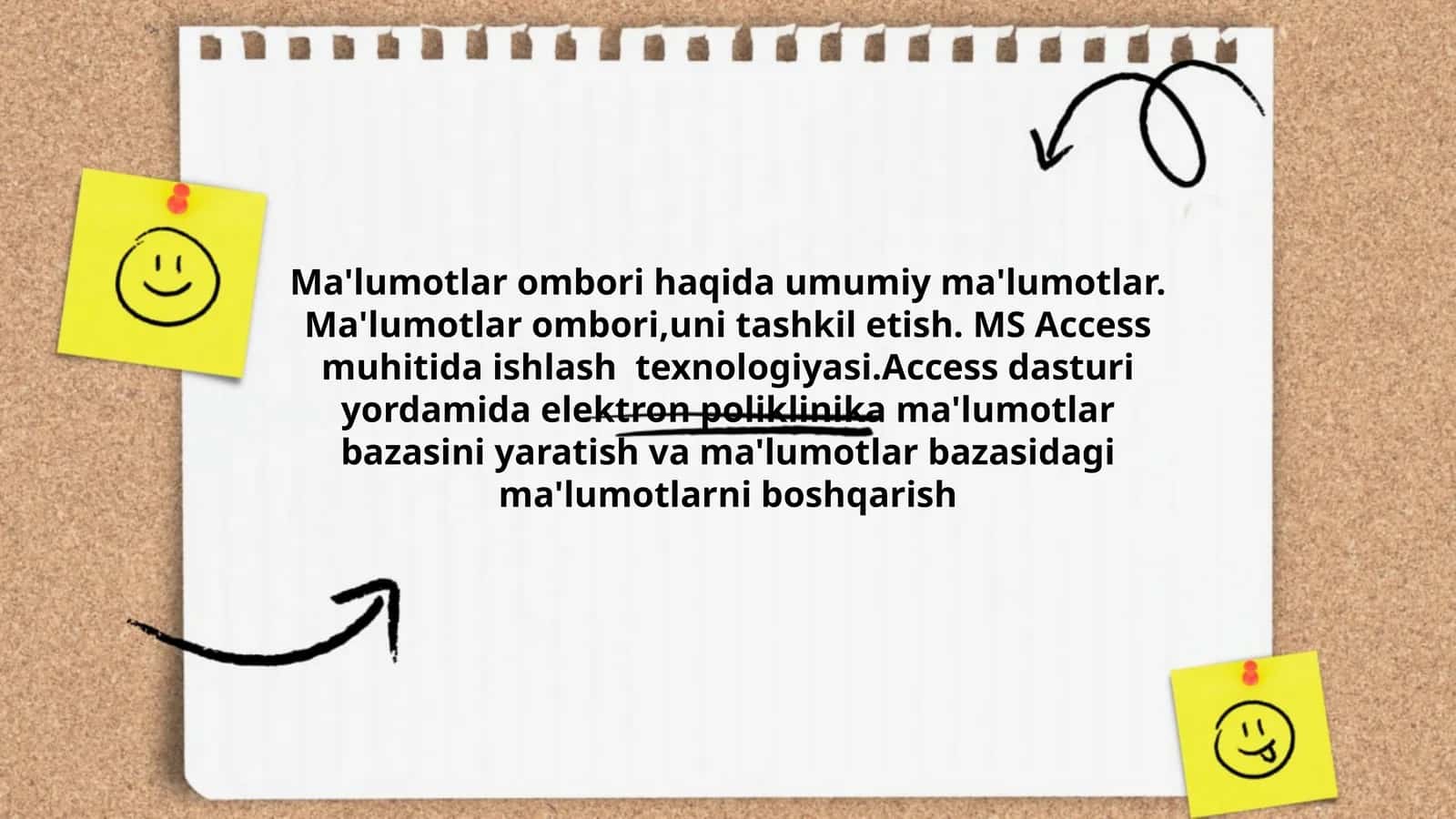 Elektron poliklinika ma'lumotlar bazasi