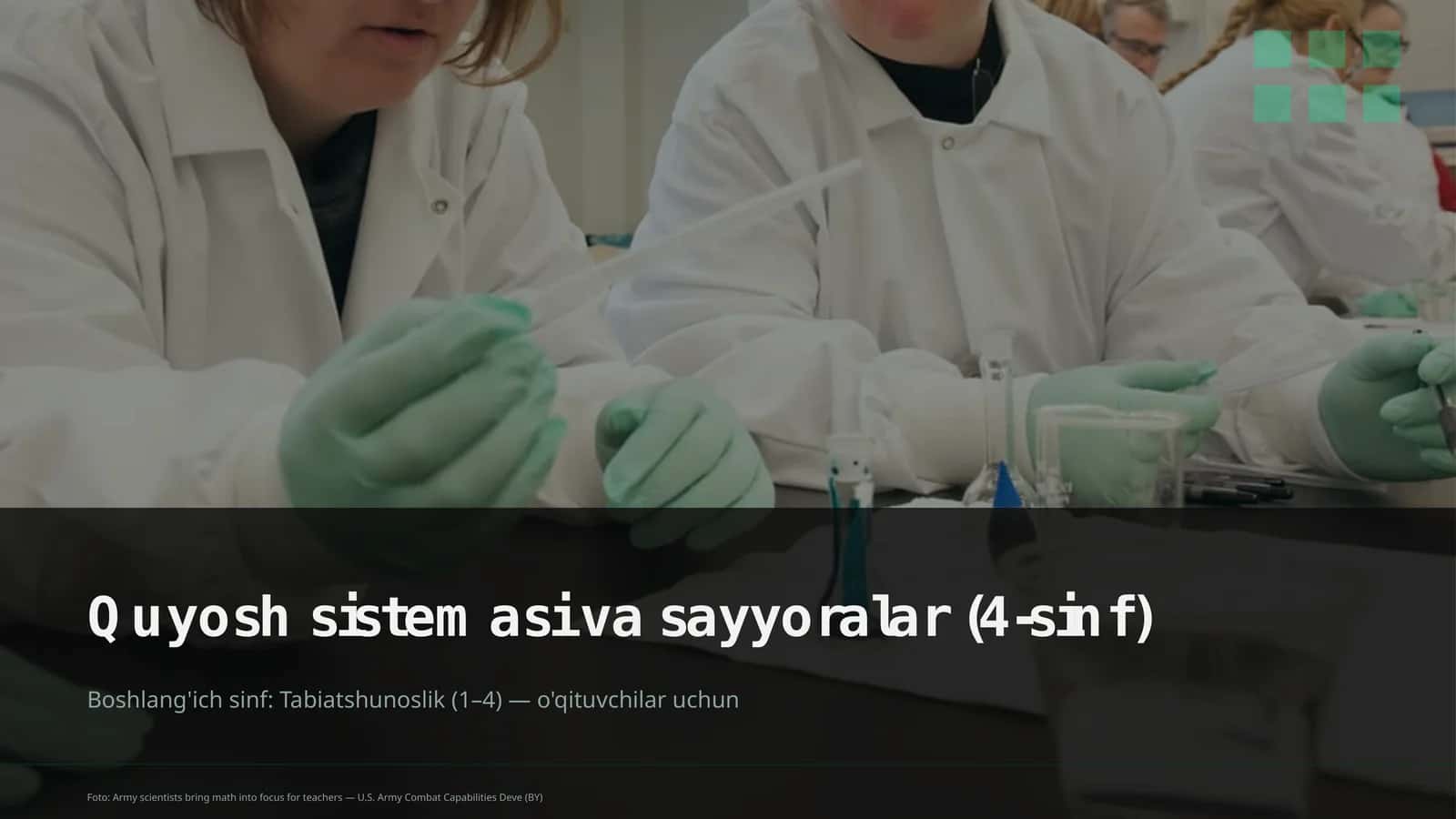 Quyosh sistemasi va sayyoralar (4-sinf)