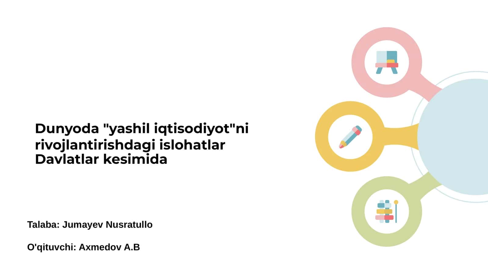 Yashil iqtisodiyot: tushuncha va ahamiyati