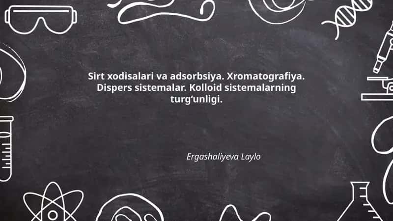 Sirt xodisalari va adsorbsiya