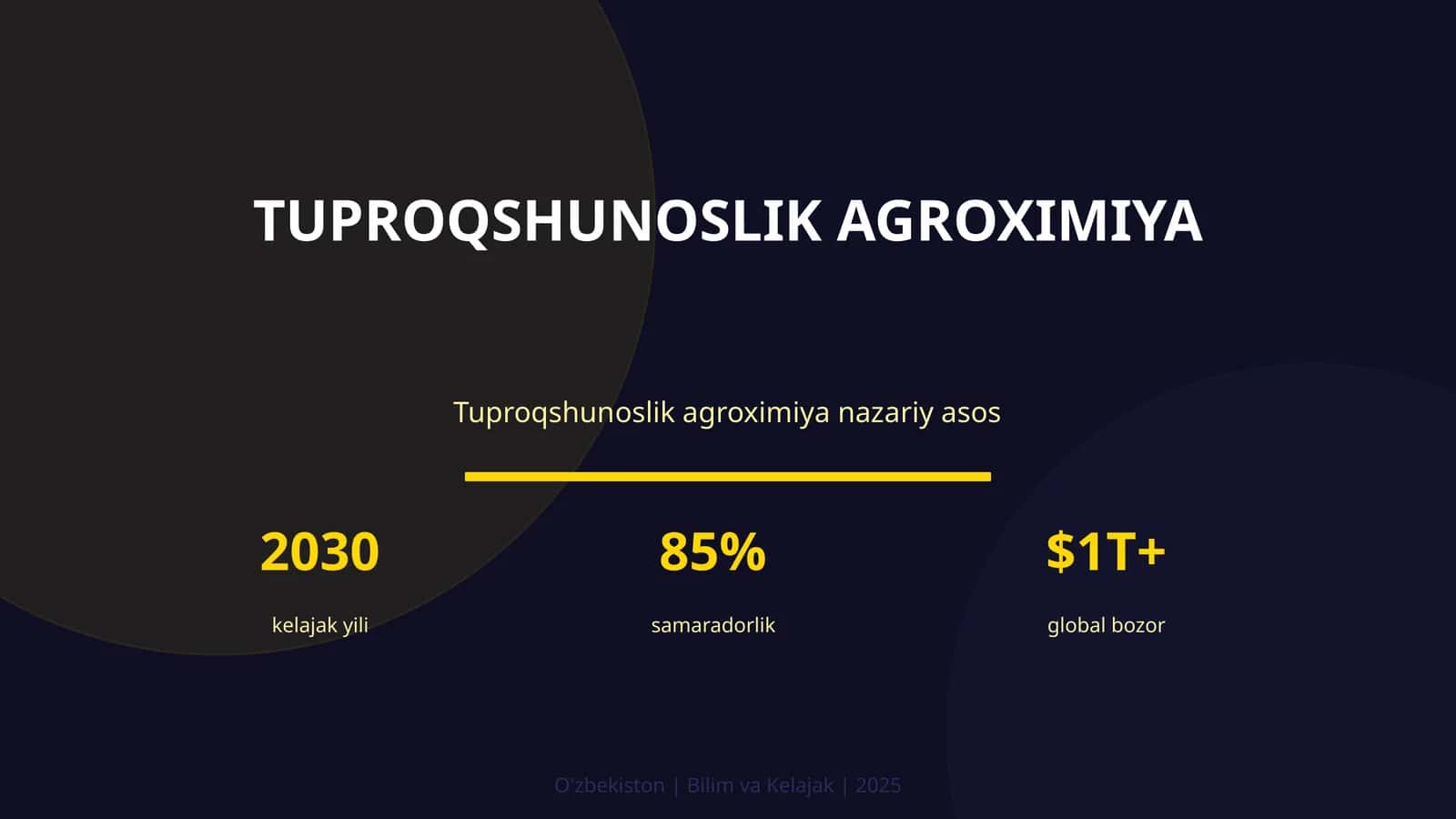 Tuproqshunoslik agroximiya