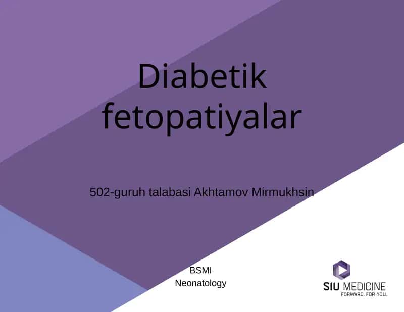Diabetik Fetopatiya