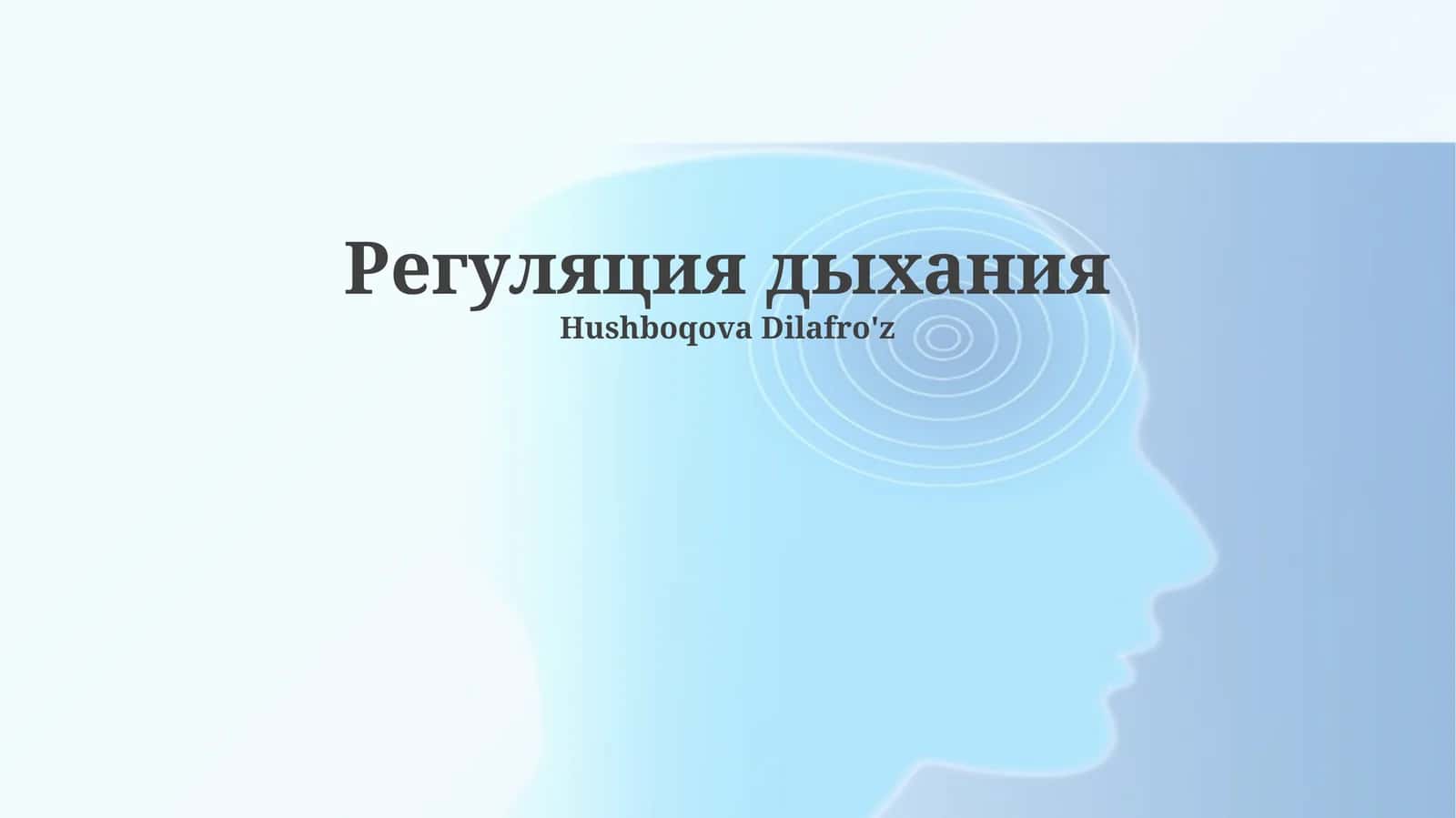 Регуляция дыхания