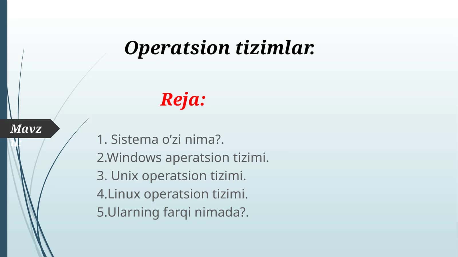 Operatsion tizimlar