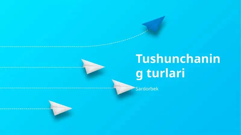 Tushunchaning turlari