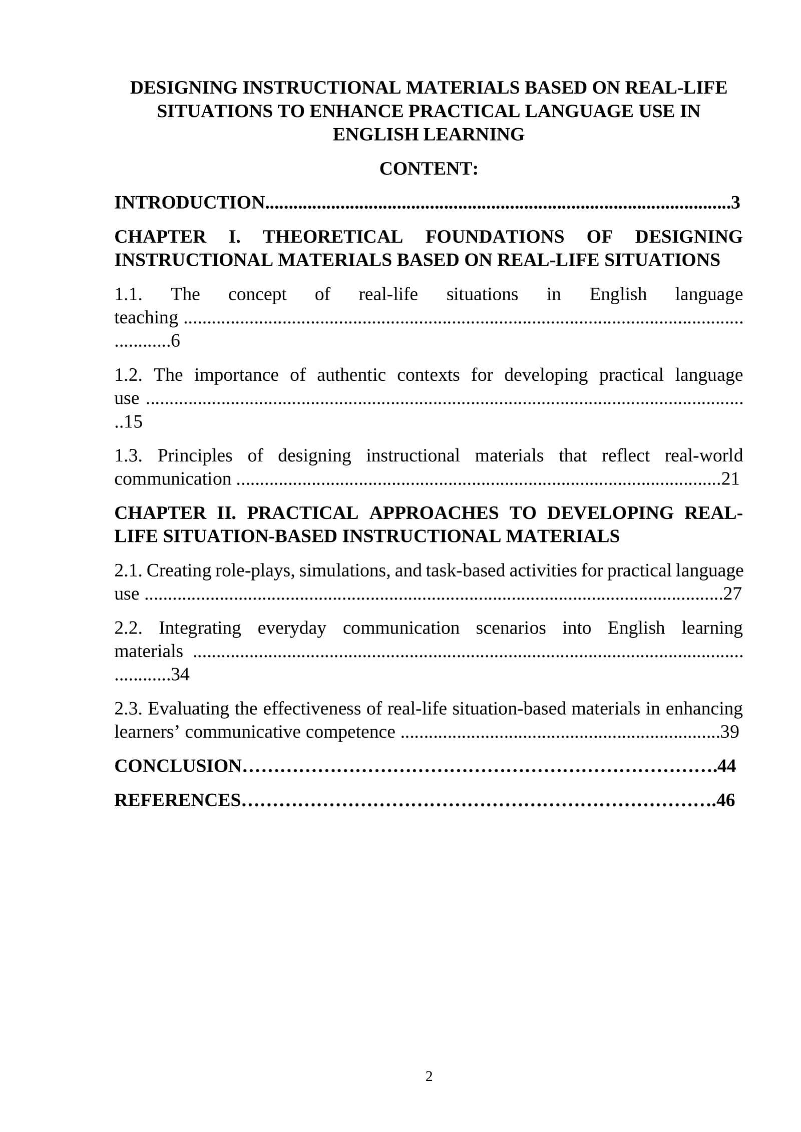 DESIGNING INSTRUCTIONAL MATERIALS BASED ON REAL-LIFE SITUATIONS