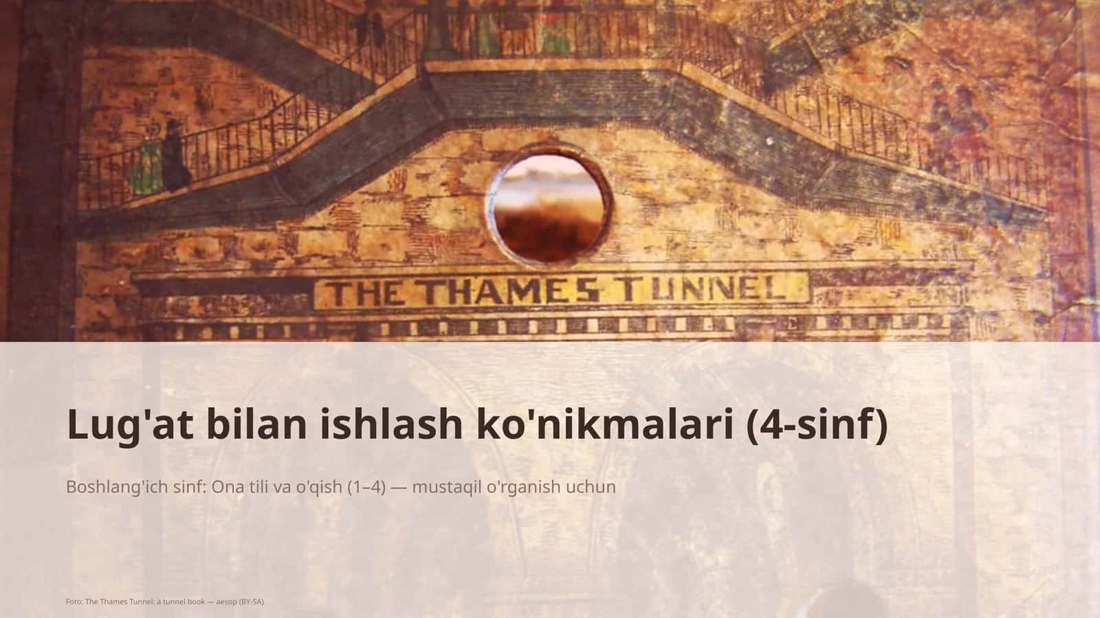 Lug'at bilan ishlash ko'nikmalari (4-sinf)