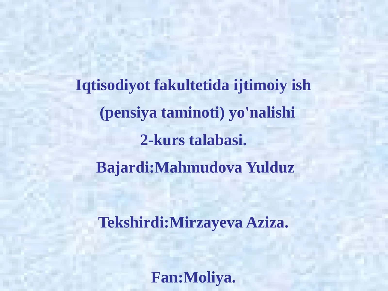 Rossiya Federatsiyasida Moliyaviy Nazorat