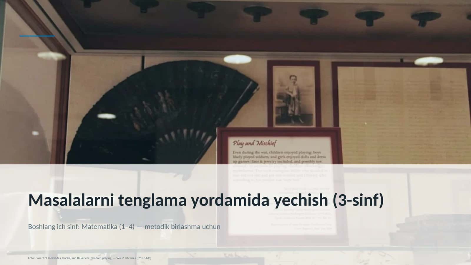 Masalalarni tenglama yordamida yechish (3-sinf)
