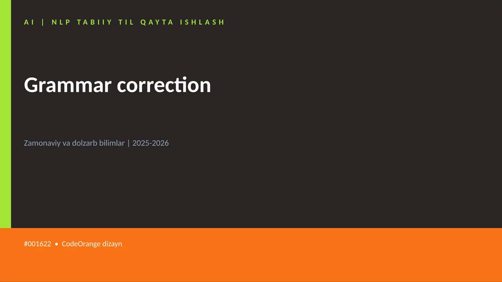 Grammar correction
