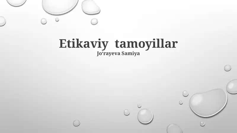 Etikaviy tamoyillar