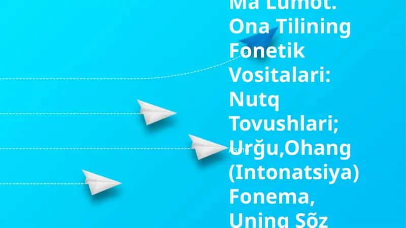 Fonetika Va Fonologiya Zamon Ona Tilining Fonetik Va Fonologik Tizimi (Sistemasi)