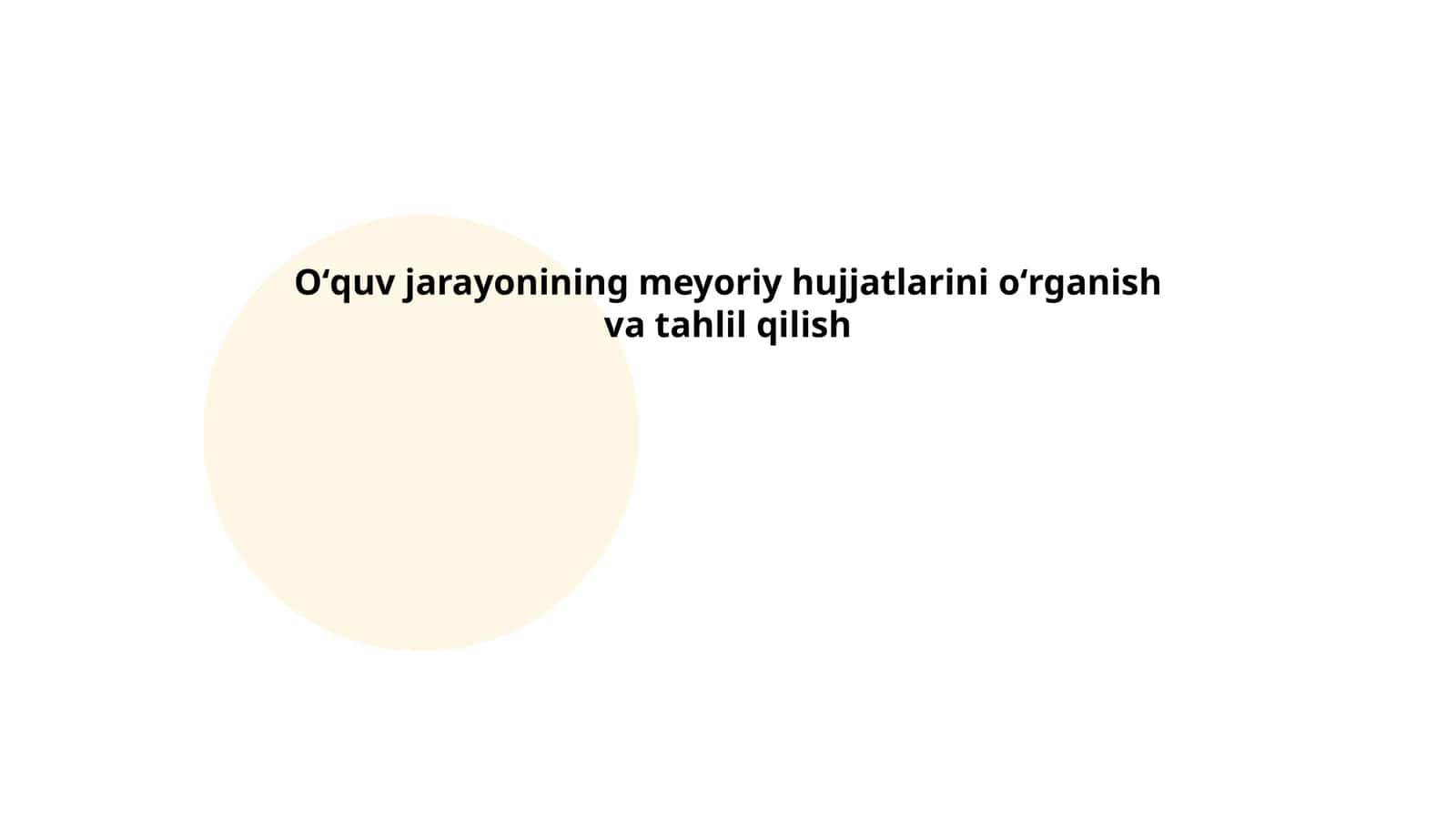Oʻquv rejalari tahlili