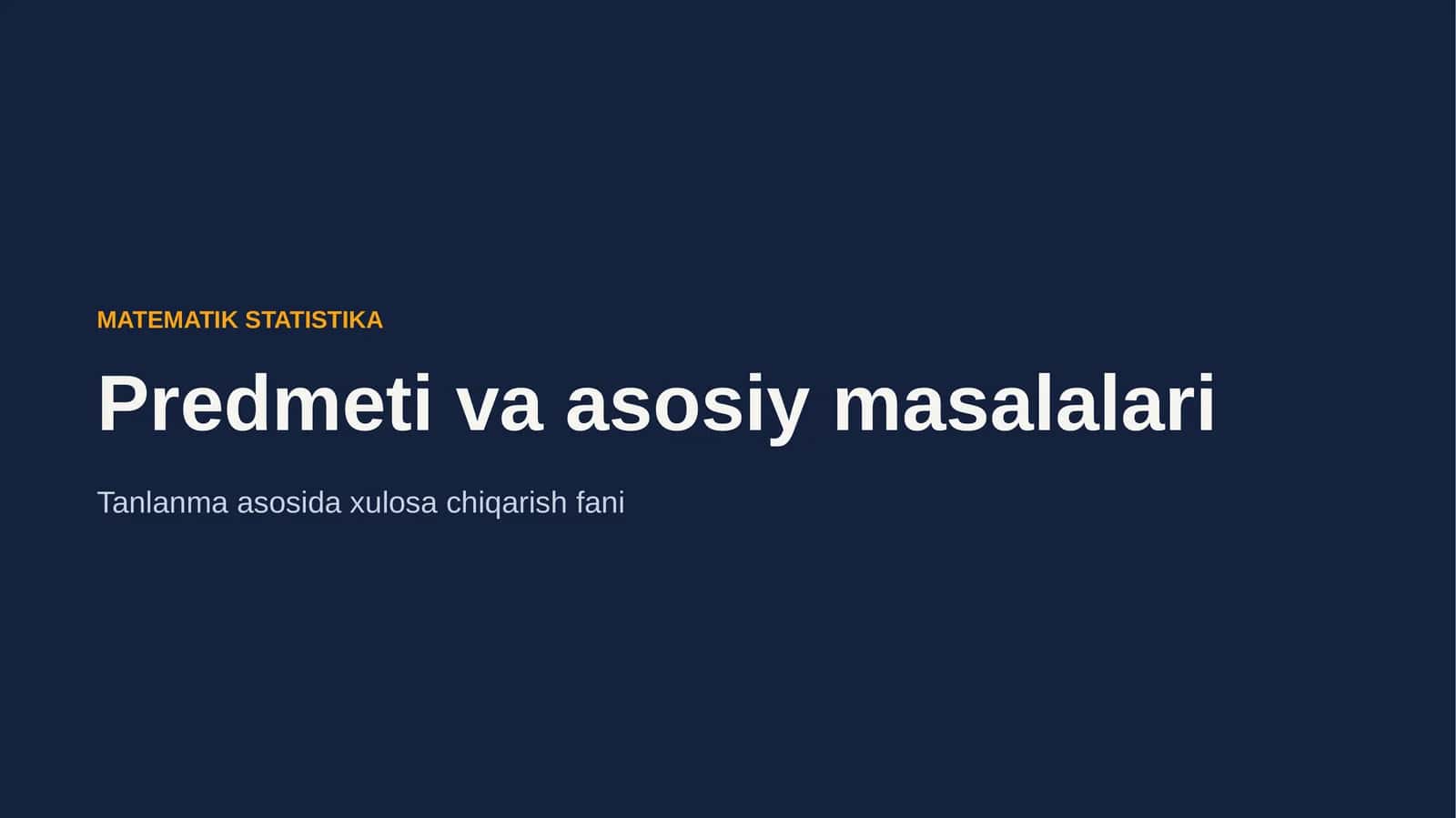 MATEMATIK STATISTIKA