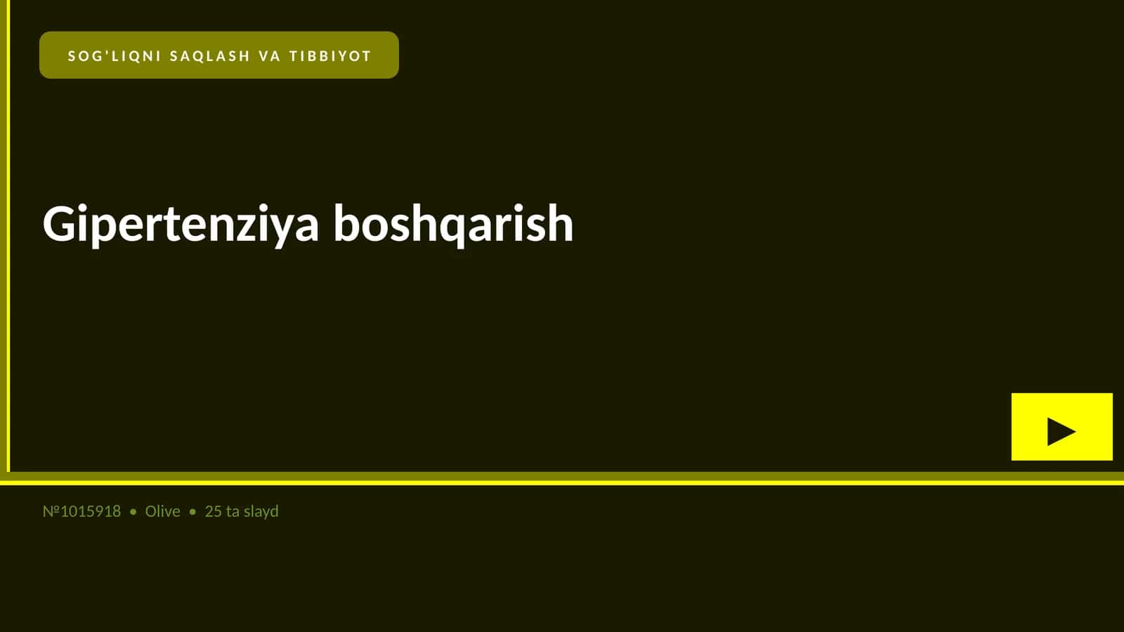 Gipertenziya boshqarish