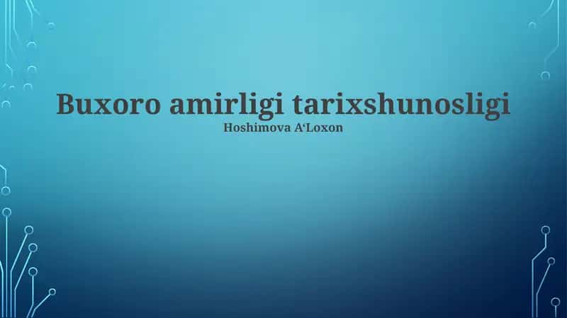 Buxoro amirligi tarixshunosligi