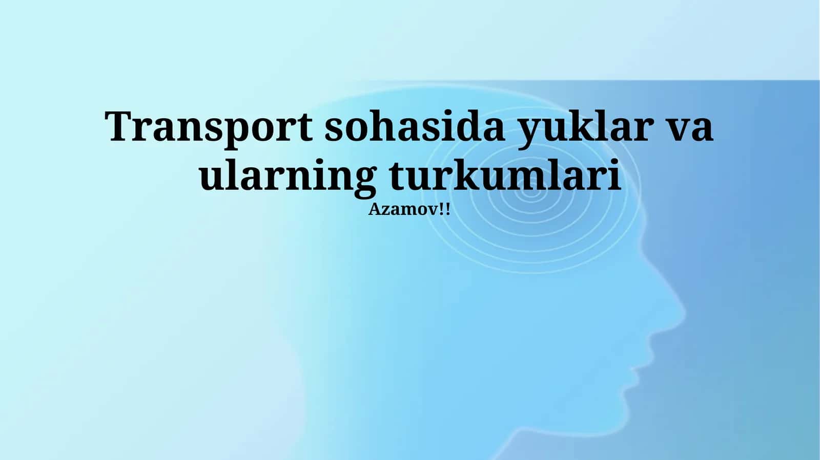 Yuk tashish sohasi