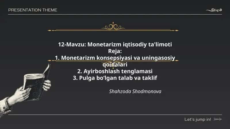 Monetarizm iqtisodiy ta'limoti