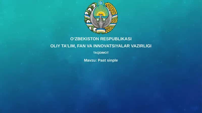 O'tgan oddiy zamon (Past Simple)