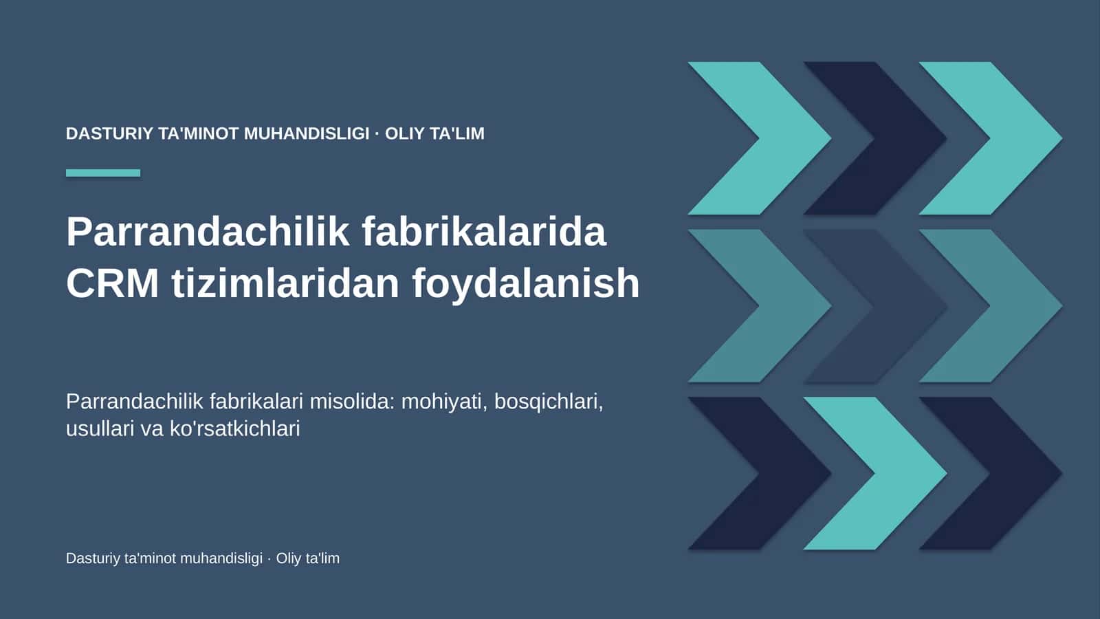 Parrandachilik fabrikalarida CRM tizimlaridan foydalanish