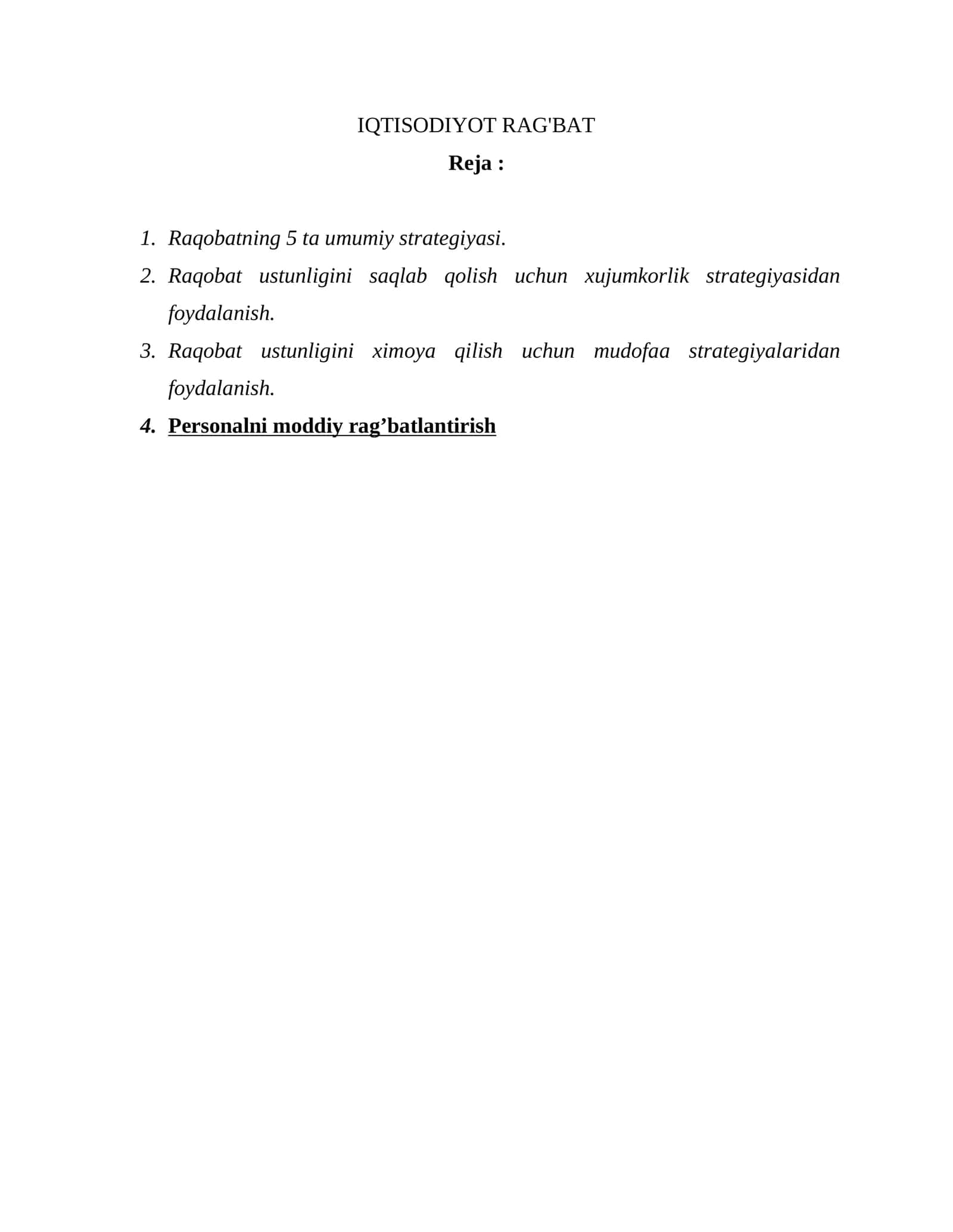 IQTISODIYOT RAG'BAT