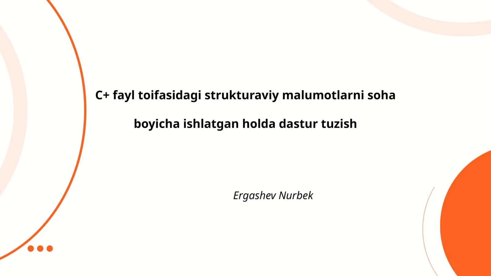 C++da fayllarni o'qish va yozish